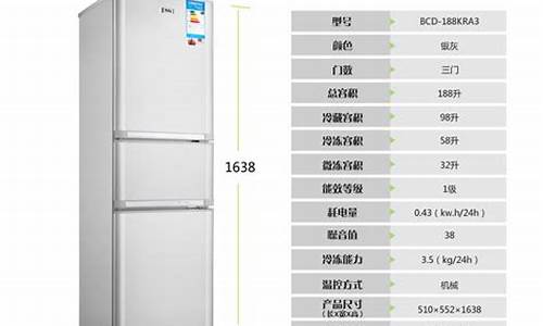 单门冰箱尺寸标准_单门冰箱尺寸标准尺寸图
